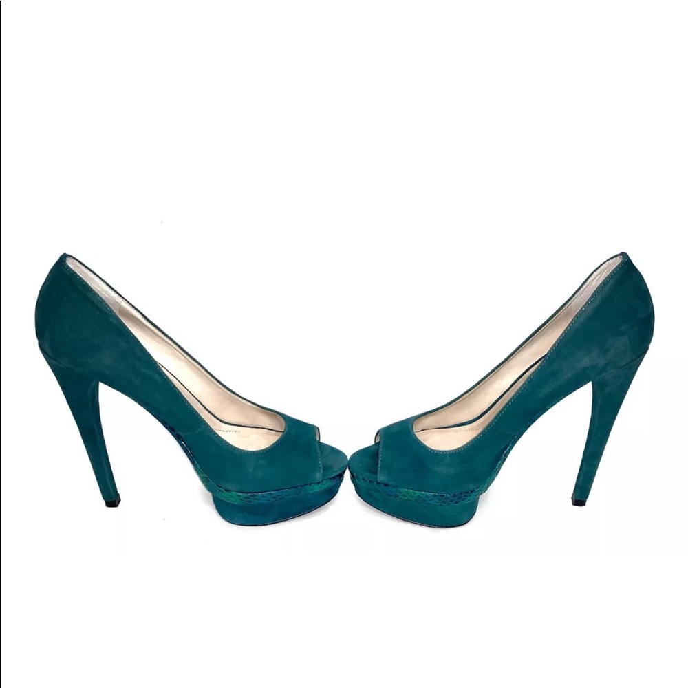 Boutique 9 Nixit Suede Platform Open Toe Heels View 2